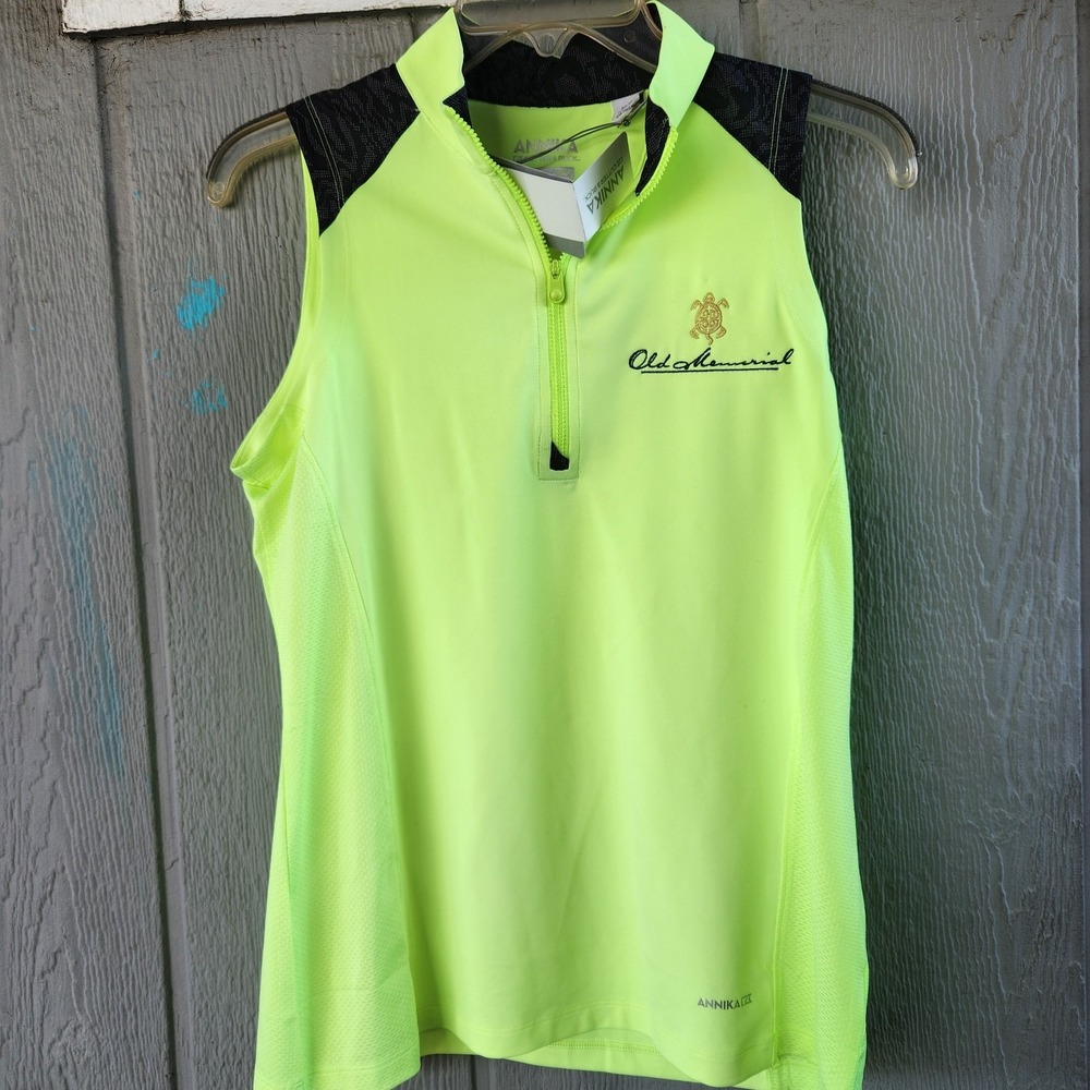 NWT Annika Cutter Buck CB DryTec 50+ Womens M Sleeveless Old Memorial Golf‎ Club